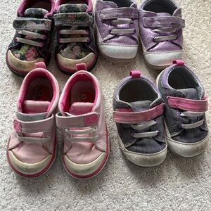 4 Pairs See Kai Run girls sneakers